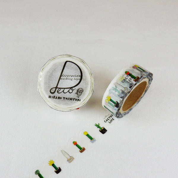 Round Top x Hirano Toshiyuki Washi Tape - Cactus Life