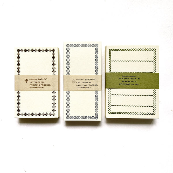Classiky Letterpress Memo Card