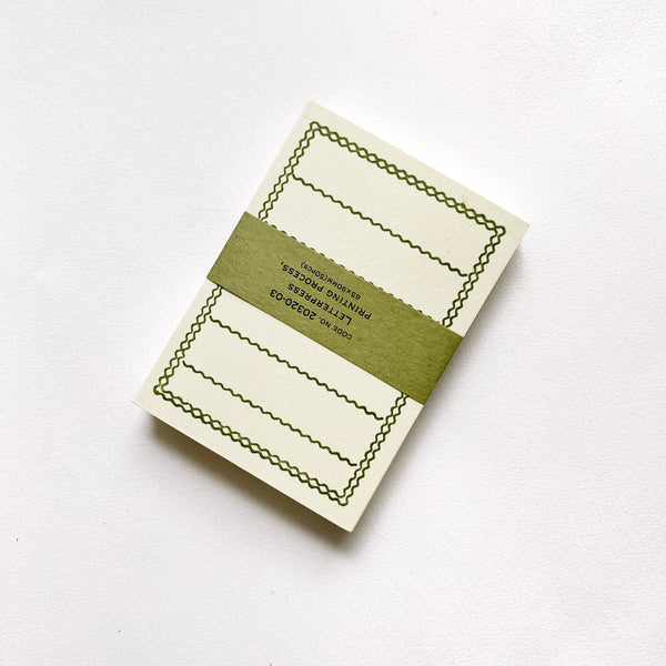 Classiky Letterpress Memo Card