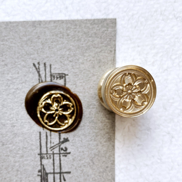 Sakura Wood Handle Wax Seal Stamp