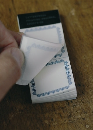 Letterpress Label Book - Blue