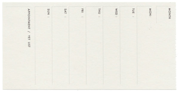 Classiky Weekly Paper Pad