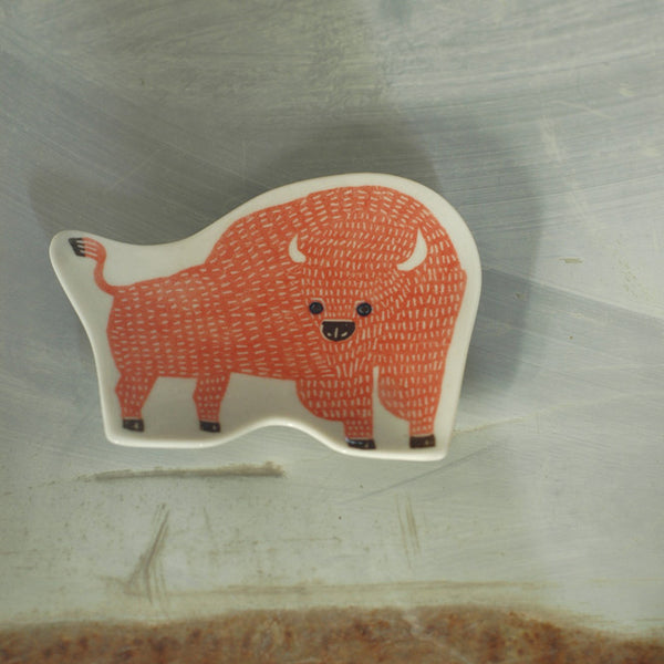 Kata Kata Ceramic Dish - Bison