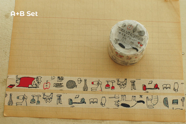Toraneko BonBon Washi Tapes 2-pc Set