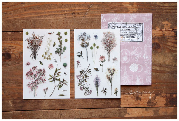 LCN Print-on Stickers - Dried Flower