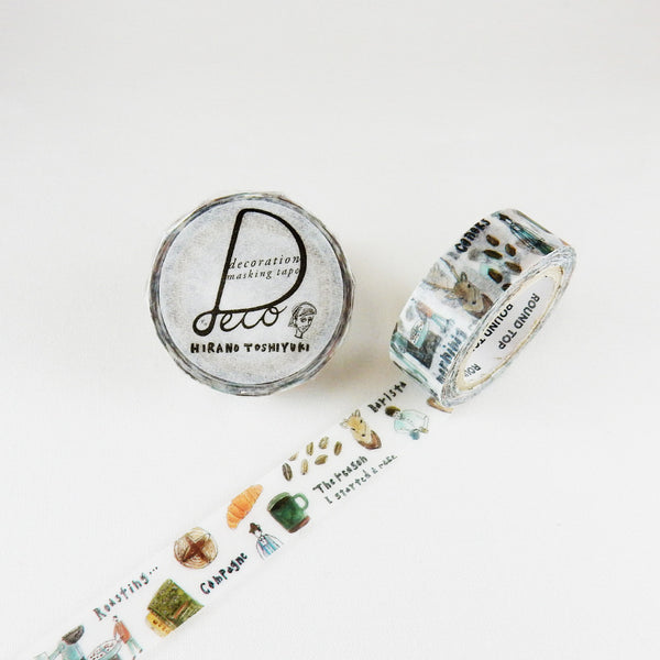 Round Top x Hirano Toshiyuki Washi Tape - Cafe