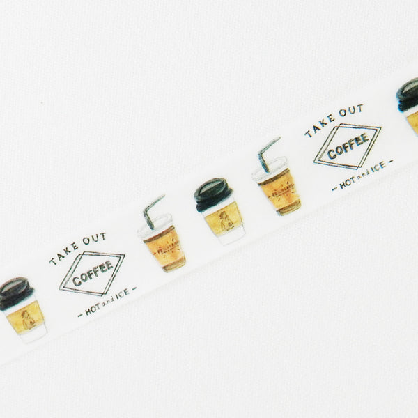 Round Top x Hirano Toshiyuki Washi Tape - Coffee Take Out