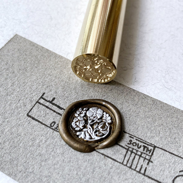 Floret #2 Brass Wax Seal Stamp - 15mm