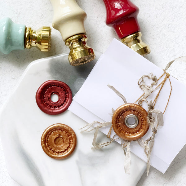 Button Macaron Handle Wax Seal Stamp