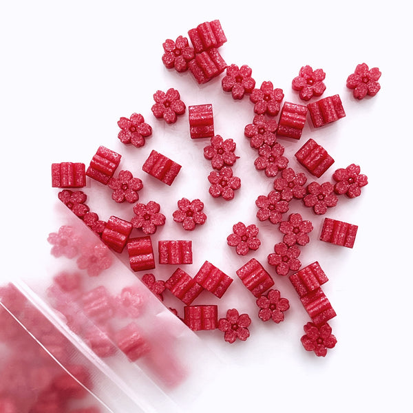NEW! Glitter Sakura Wax Seal Beads - Red