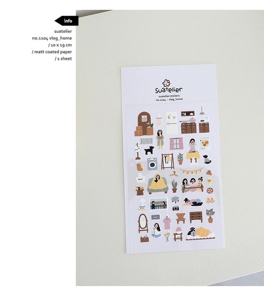 Suatelier Sticker - Vlog_Home