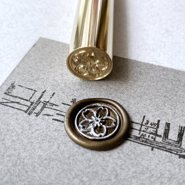Sakura Brass Wax Seal Stamp - 15mm