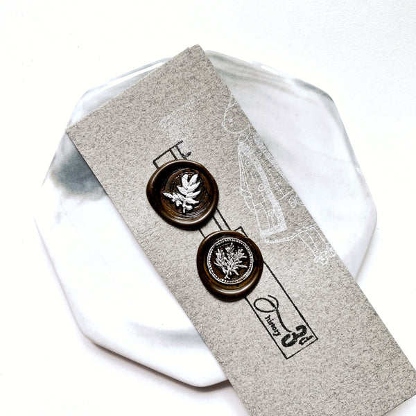 Floral 2-sided Brass Wax Seal Stamp - 15mm