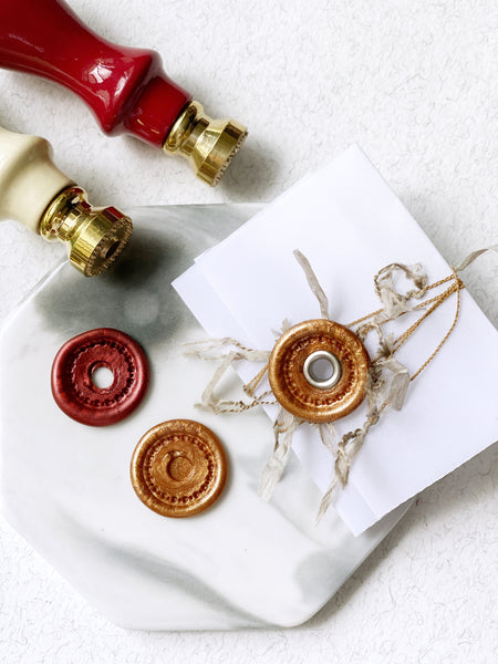 Button Macaron Handle Wax Seal Stamp