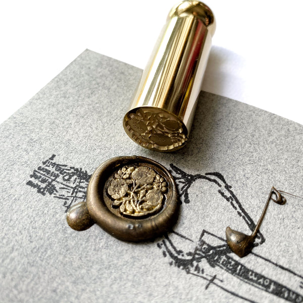 Floret Brass Wax Seal Stamp - 15mm
