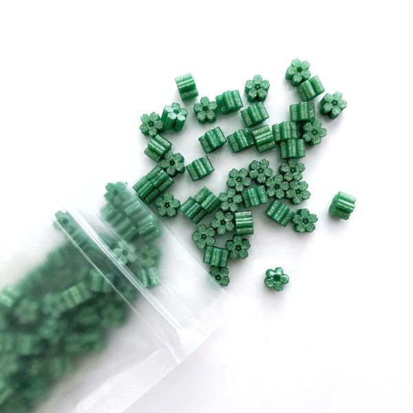 NEW! Glitter Sakura Wax Seal Beads - Green