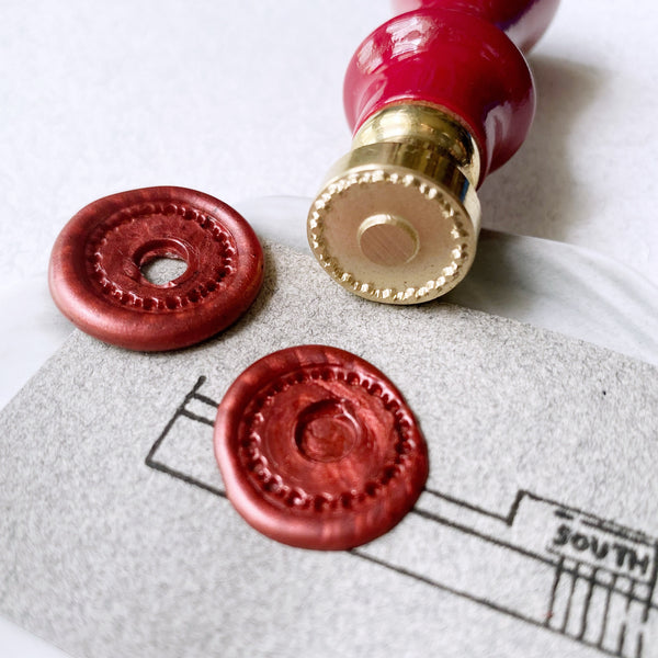 Button Macaron Handle Wax Seal Stamp
