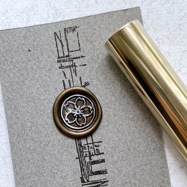Sakura Brass Wax Seal Stamp - 15mm