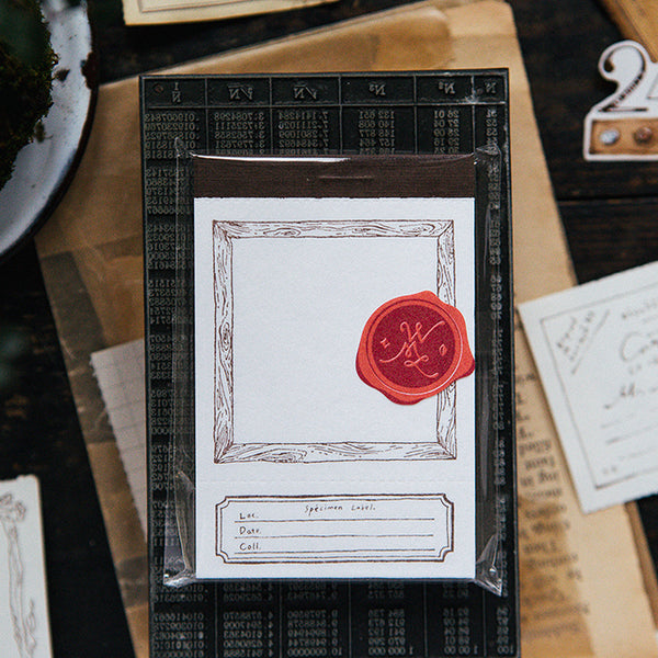 OURS Wooden Frame Letterpress Label Book