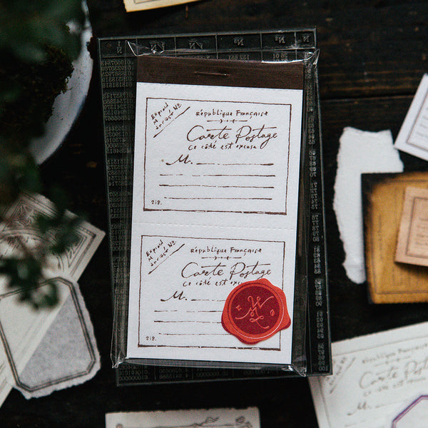 OURS Vintage Postcard Letterpress Label Book