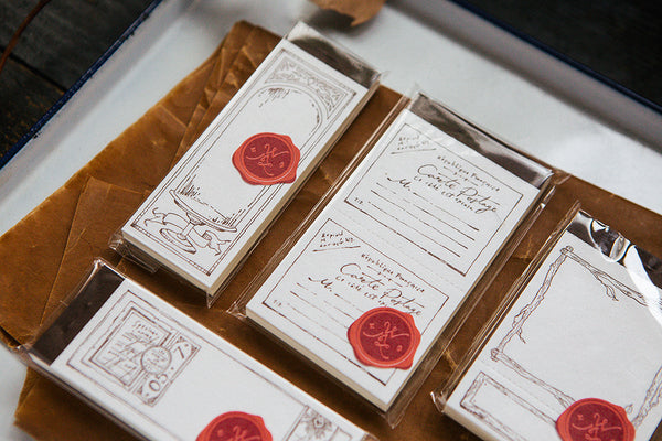 OURS Vintage Postcard Letterpress Label Book