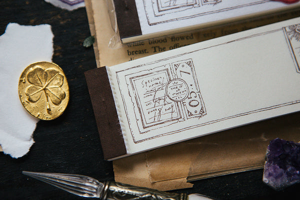 OURS Slide Glass Letterpress Label Book