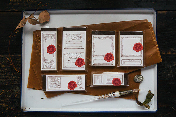 OURS Slide Glass Letterpress Label Book