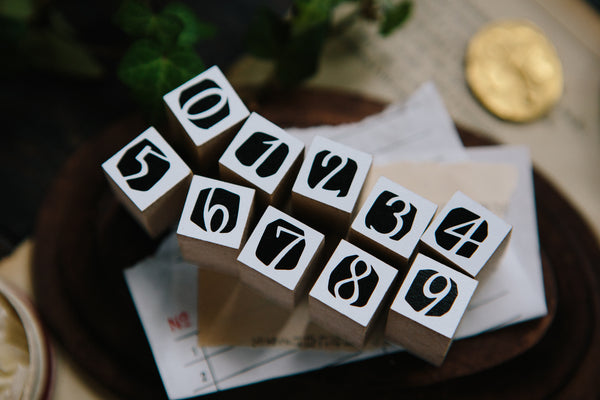 OURS Number Rubber Stamp Set