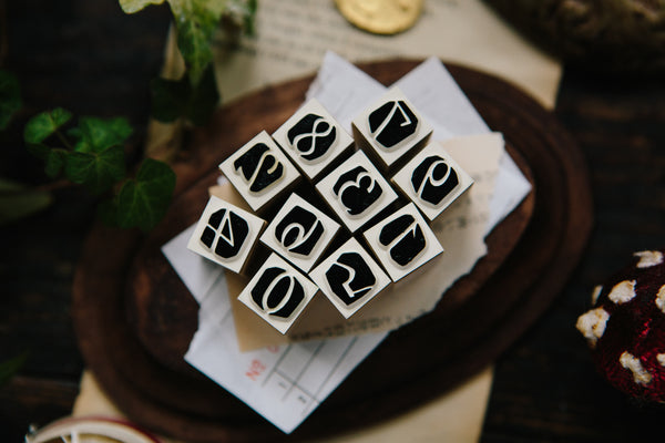 OURS Number Rubber Stamp Set