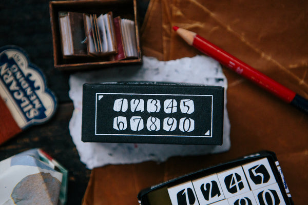 OURS Number Rubber Stamp Set