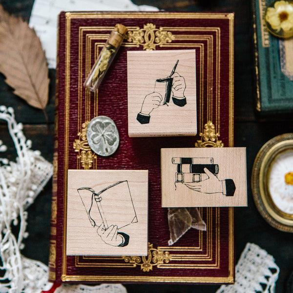 OURS Hand Wood Stamp Set A