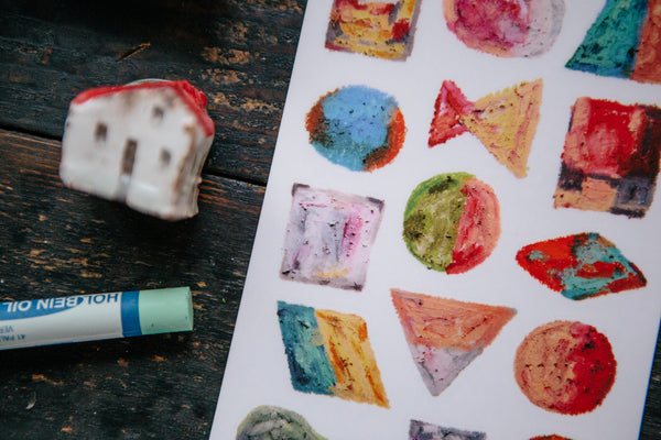 OURS Oil Pastel Print-on Stickers