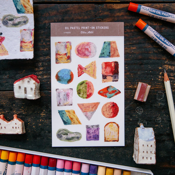 OURS Oil Pastel Print-on Stickers