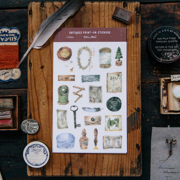 OURS Antiques Print-on Stickers