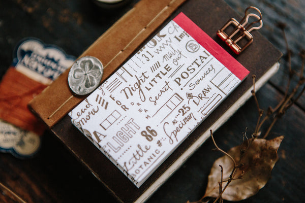 OURS Script Letterpress Label Book