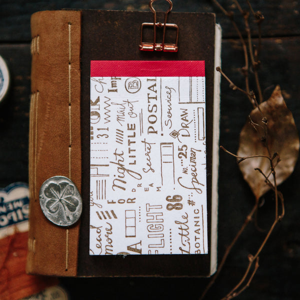 OURS Script Letterpress Label Book