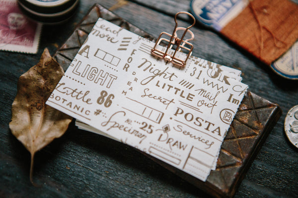 OURS Script Letterpress Label Book