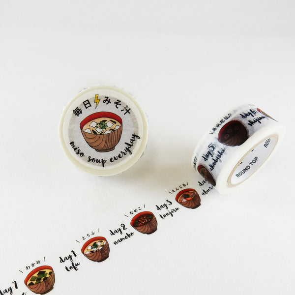 Round Top x Flash Card Washi Tape - Miso Soup Everyday