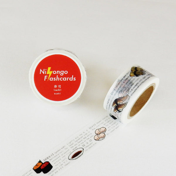 Round Top x Flash Card Washi Tape - Sushi