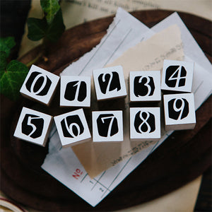 OURS Number Rubber Stamp Set