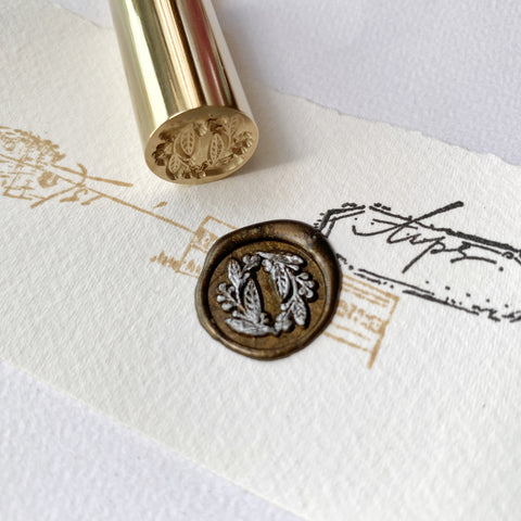 Twigs Brass Wax Seal Stamp - 15mm