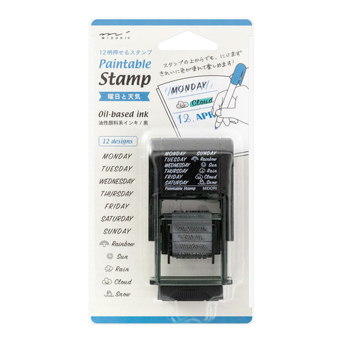 Midori Rotating Paintable Stamp - Days & Weather
