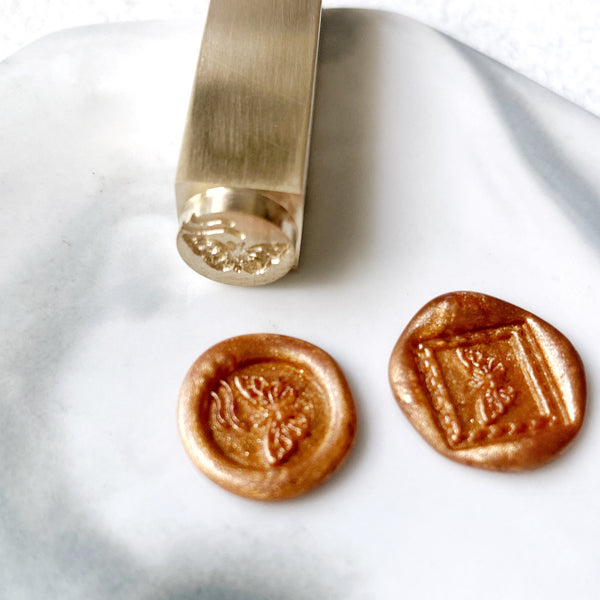 Two-sided Brass Wax Seal Stamp - Butterfly