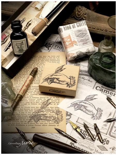 LCN Old Style Company Rubber Stamp Series - Ink&Pen Set A