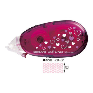 KOKUYO Compact Dotliner Hearts Pink
