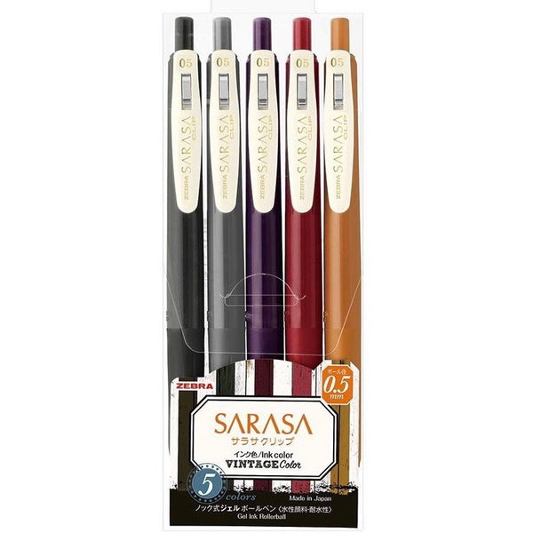 Zebra Sarasa Push Clip Gel Pen 0.5mm - Vintage Color
