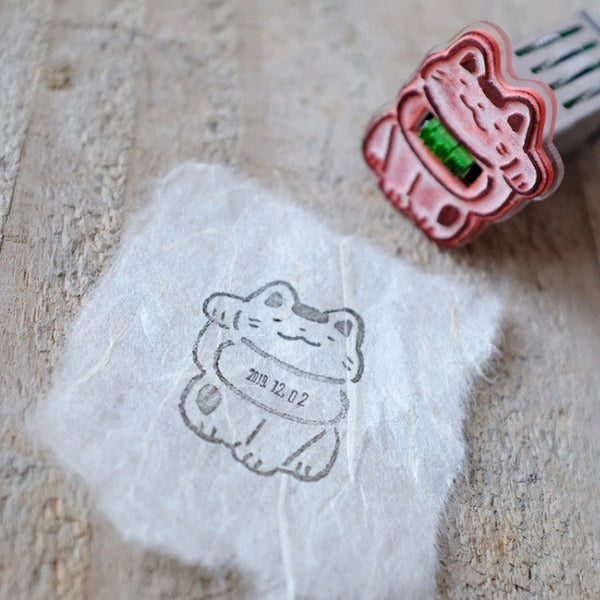Takahata Lucky Cat Date Stamp