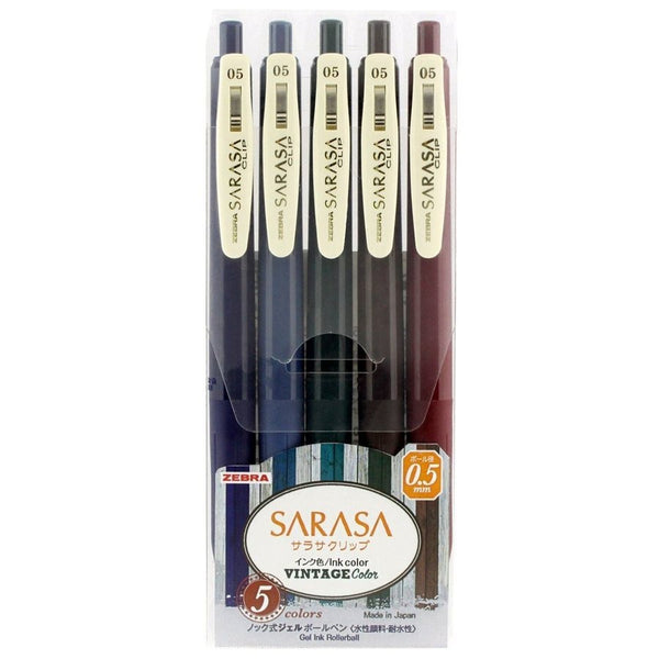 Zebra Sarasa Push Clip Gel Pen 0.5mm - Vintage Color