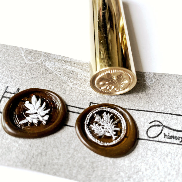 Floral 2-sided Brass Wax Seal Stamp - 15mm