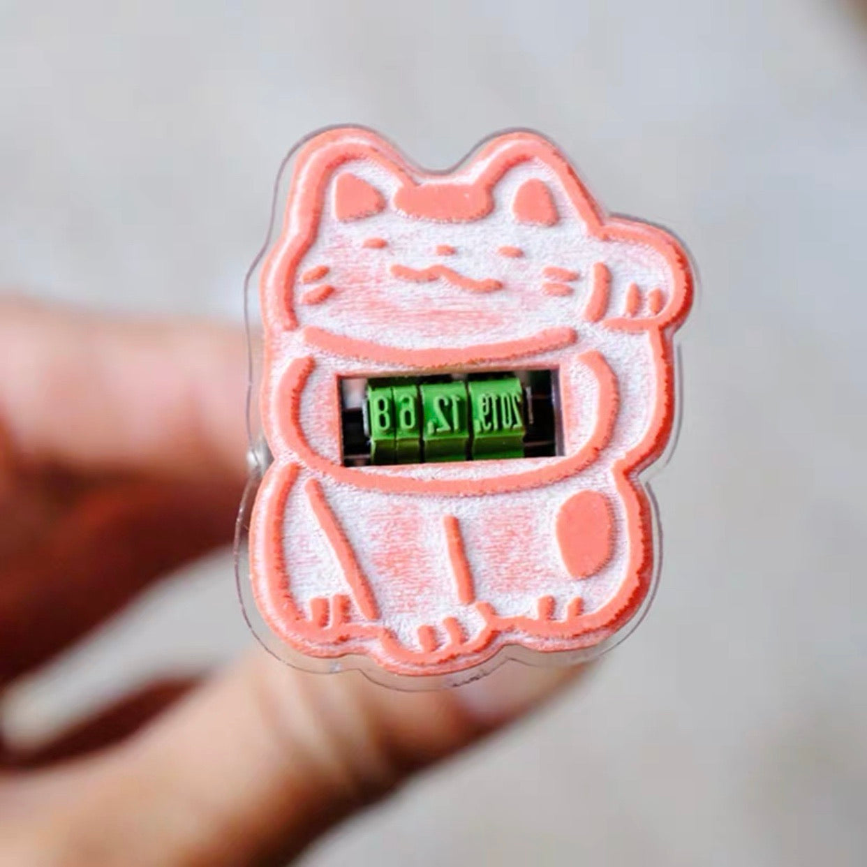 Takahata Lucky Cat Date Stamp